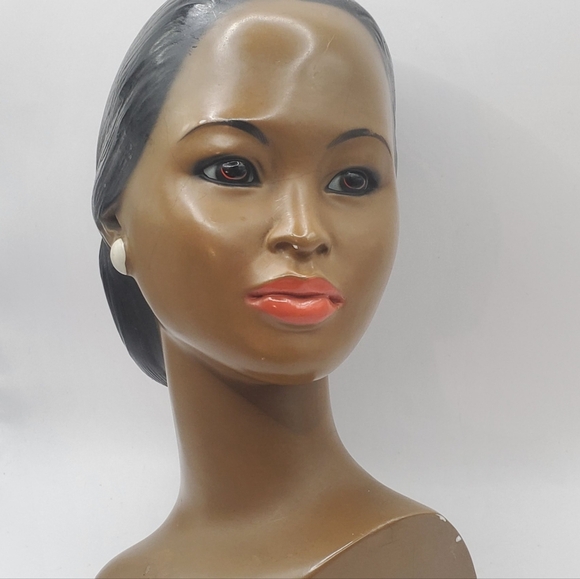 Vintage MCM Marwal 1950’s Hawaiian Girl Chalkware Bust Hula Polynesian - Picture 16 of 16